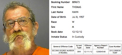 Thomas Hahn booked for murder